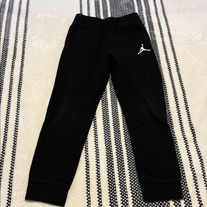 Jordan Kids Black Joggers with White Logo